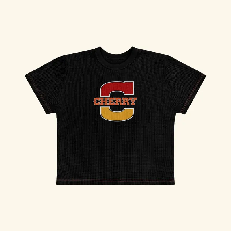 Fox X Cherry Contrast Baby Tee 1