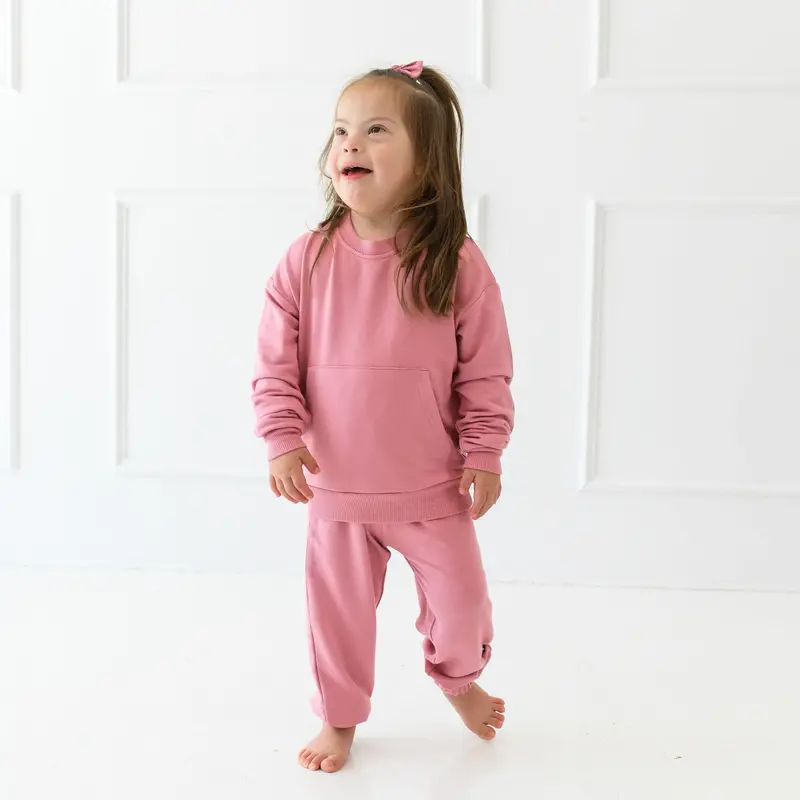 French Terry Jogger Set In Apple Blossom 1