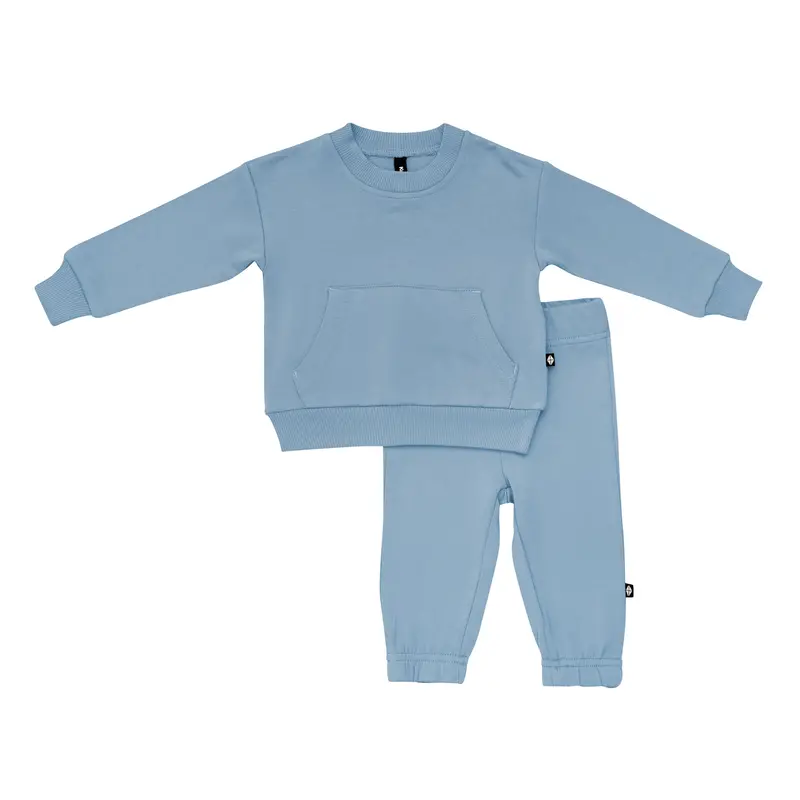 French Terry Jogger Set In Slate 2
