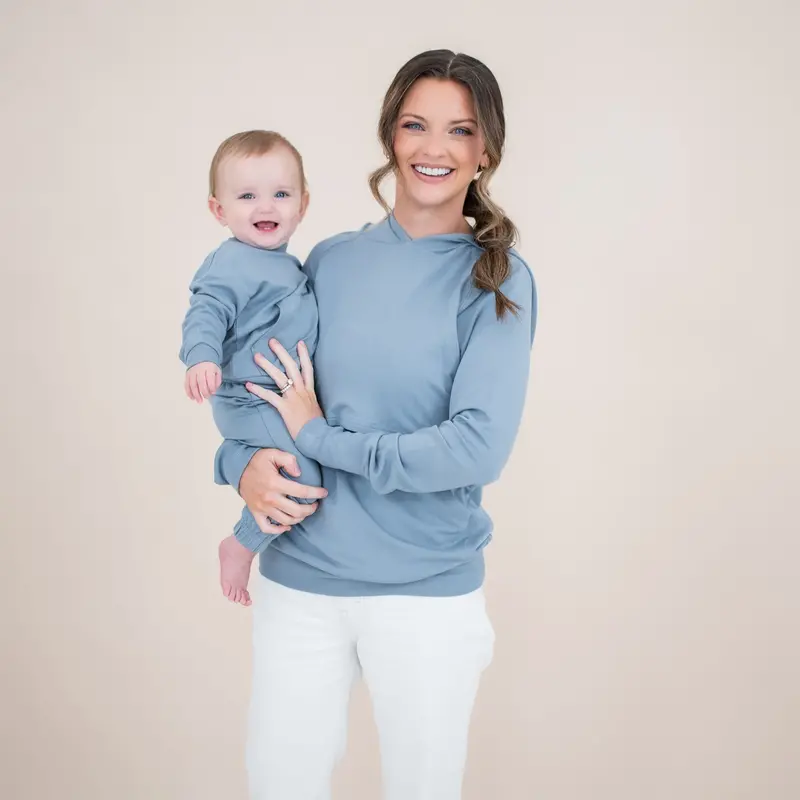 French Terry Jogger Set In Slate 4