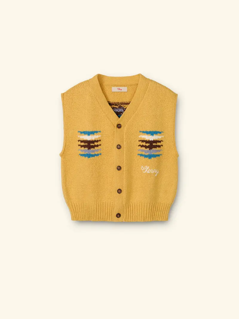 Frontier Knit Vest (Sun Yellow) 1