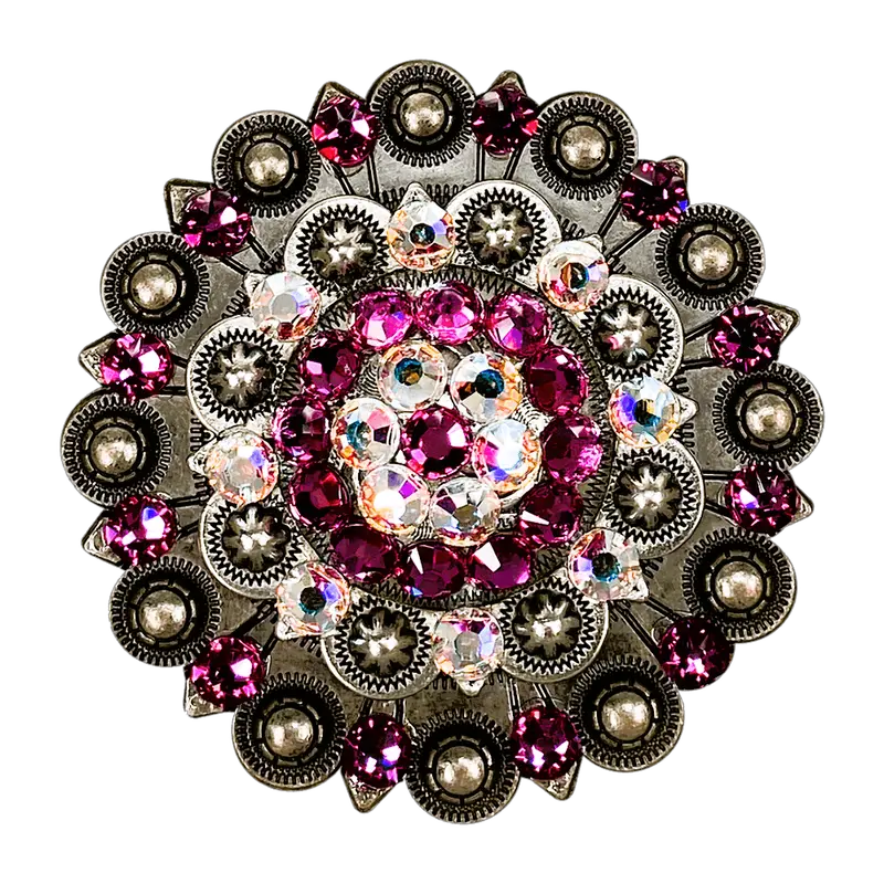 Fuchsia & Ab Antique Silver Berry Jacket European Crystal 1