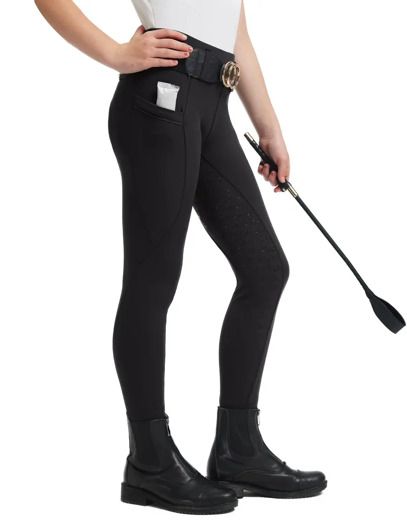 Girls Full Seat Breeches Faux Back Pockets 12