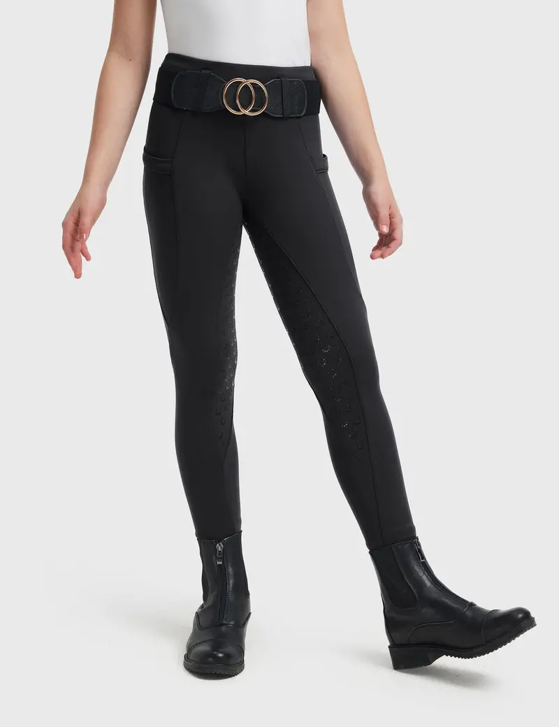 Girls Full Seat Breeches Faux Back Pockets 16