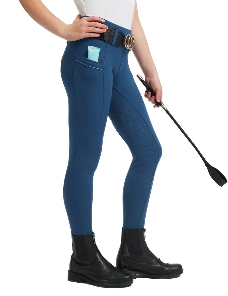 Girls Full Seat Breeches Faux Back Pockets 3
