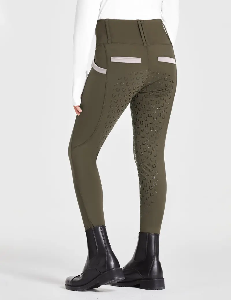 Girls Full Seat Breeches High Waist Zip Pockets 17