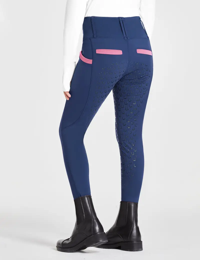 Girls Full Seat Breeches High Waist Zip Pockets 8