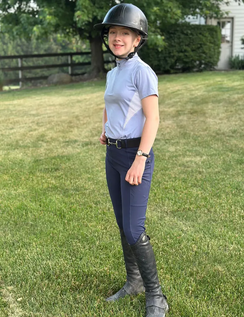 Girls Full Seat Riding Tights Breeches 13
