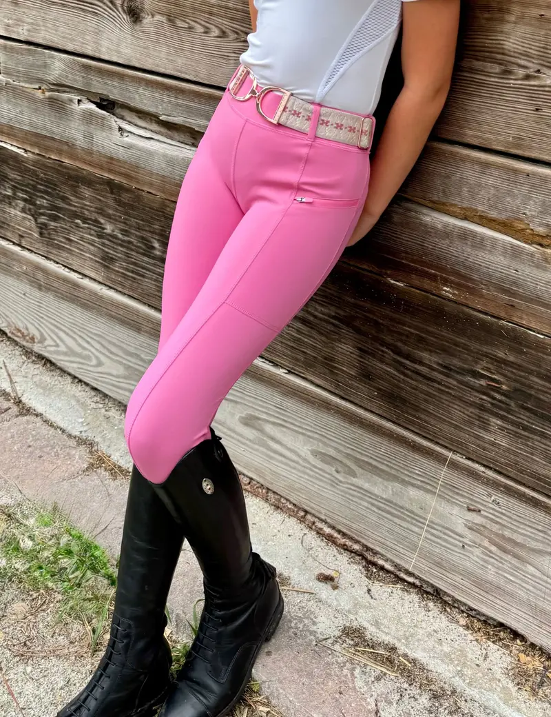 Girls Full Seat Riding Tights Breeches 3