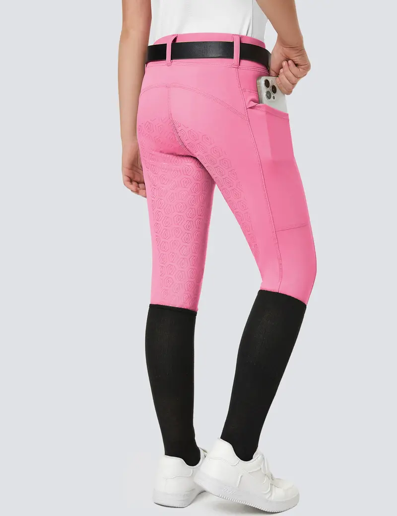 Girls Full Seat Riding Tights Breeches 4