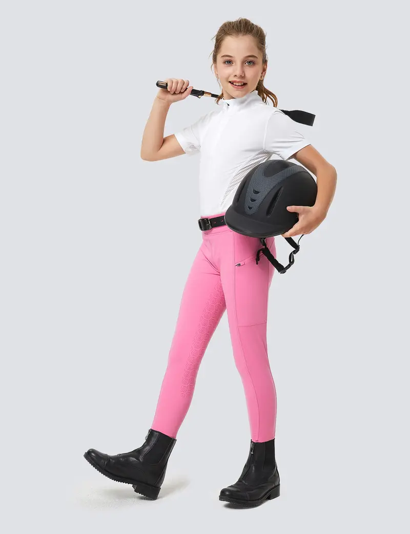 Girls Full Seat Riding Tights Breeches 6
