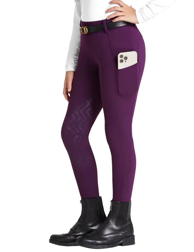 Girls Knee Patch Breeches Fleece Lined 1