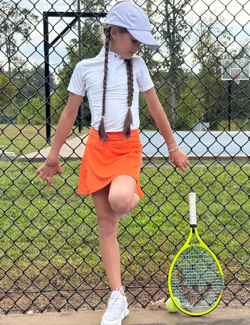 Girls Tennis Golf Skirt With Pockets 2
