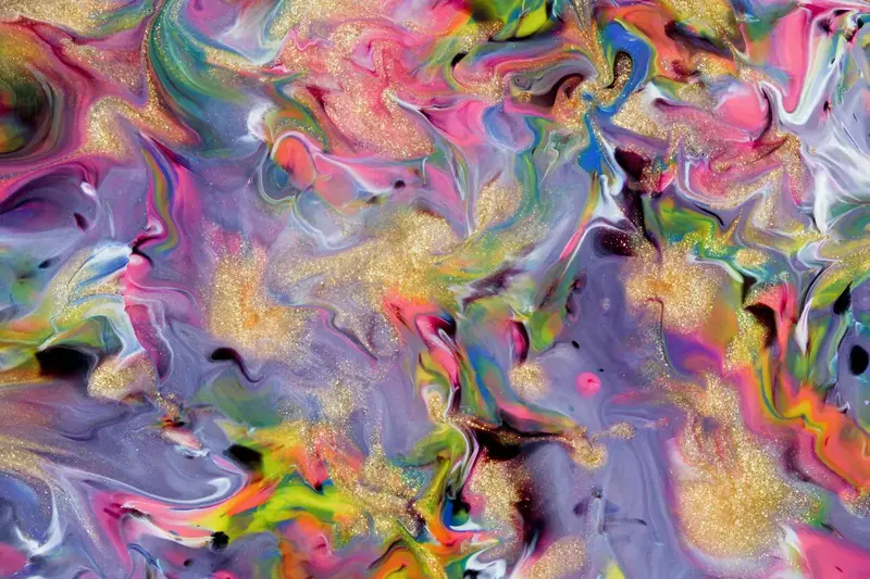 Glitter Paint Swirl 2