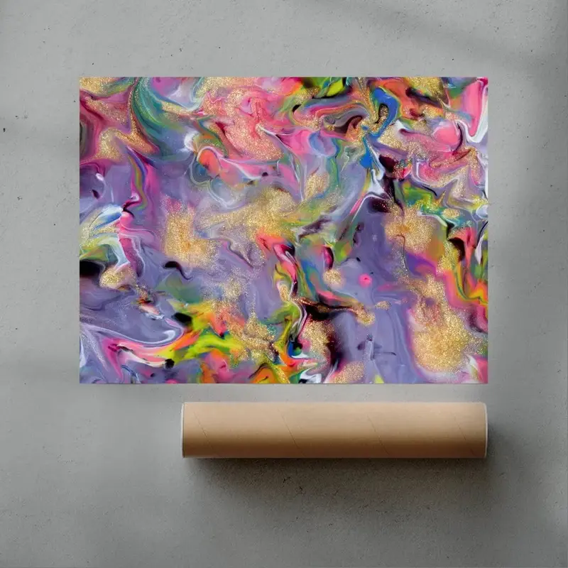 Glitter Paint Swirl 3