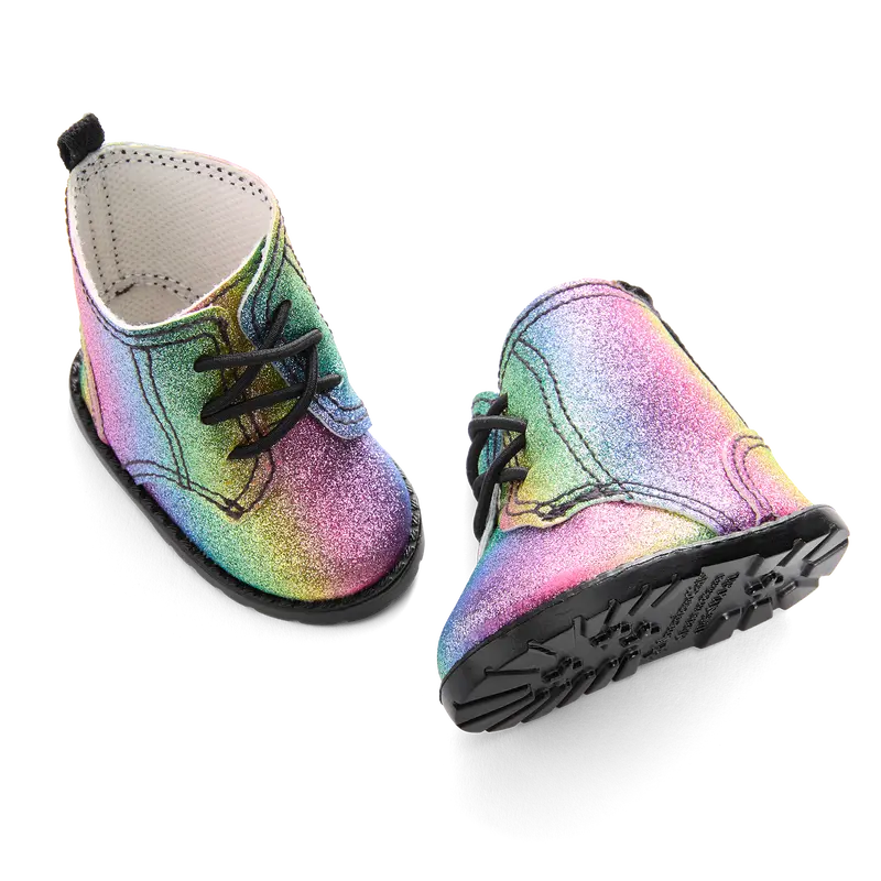 Glittery Rainbow Boots For 18-Inch Dolls 1