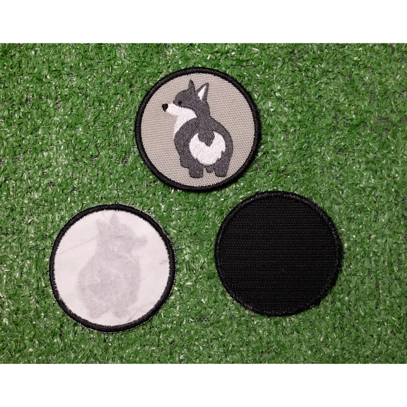 Gray Corgi Bum Patch 1
