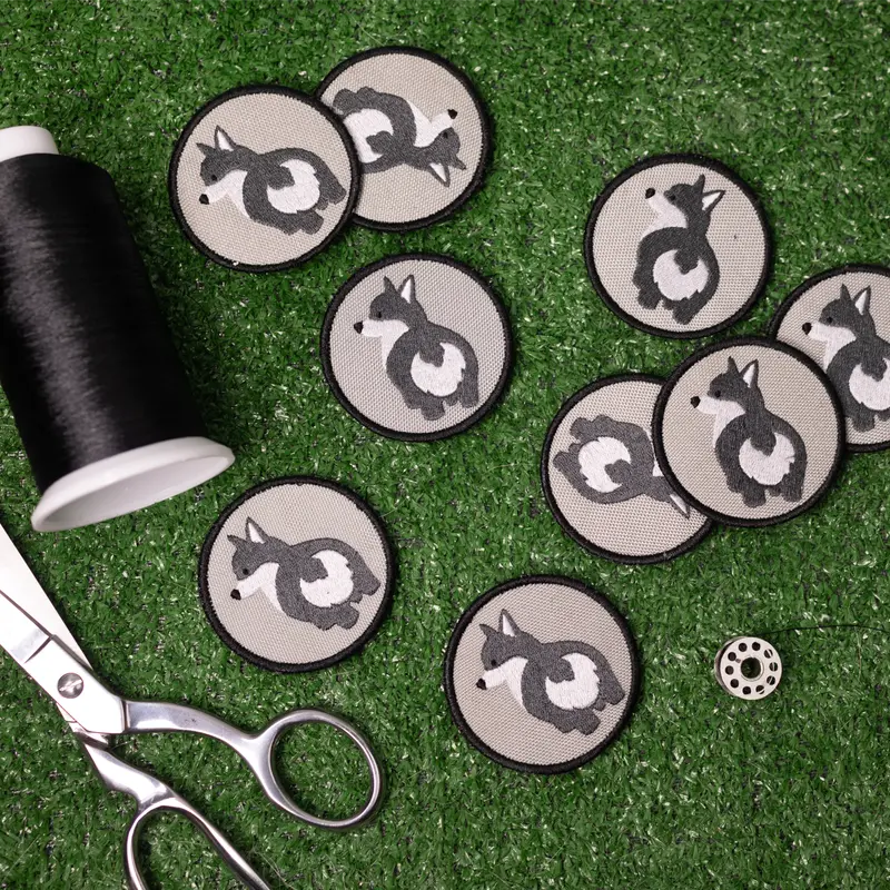 Gray Corgi Bum Patch 2