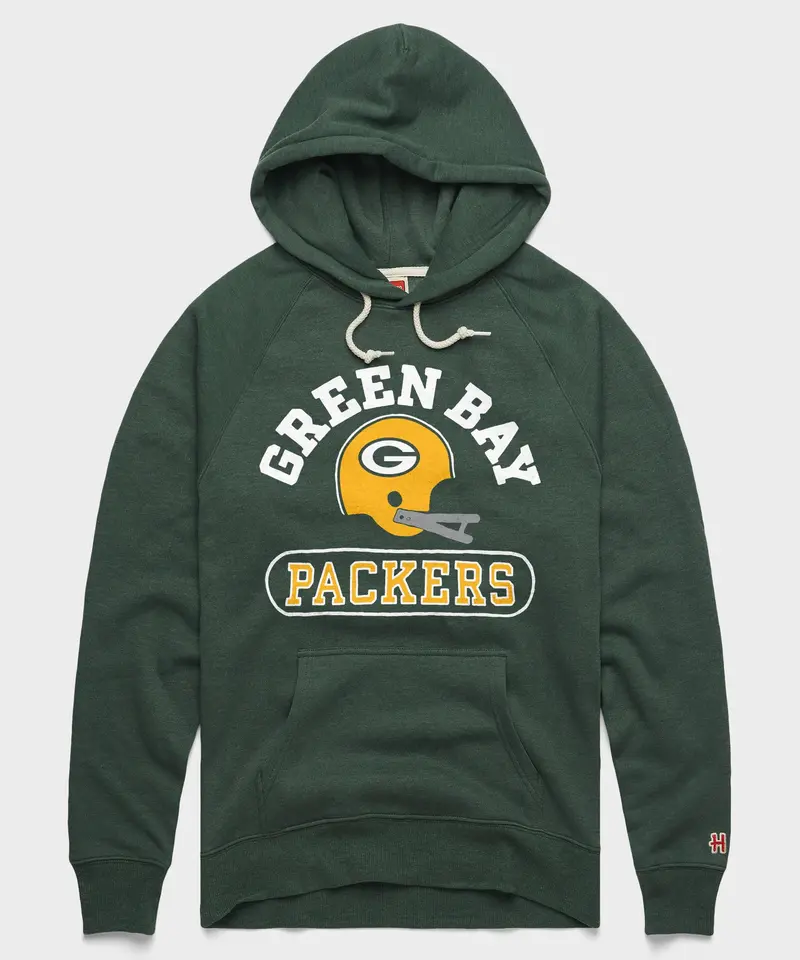 Green Bay Packers Throwback Helmet Hoodie 1