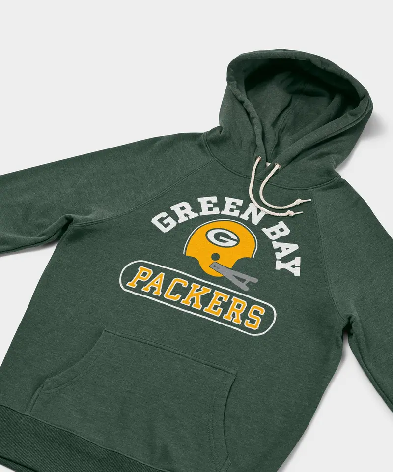 Green Bay Packers Throwback Helmet Hoodie 2