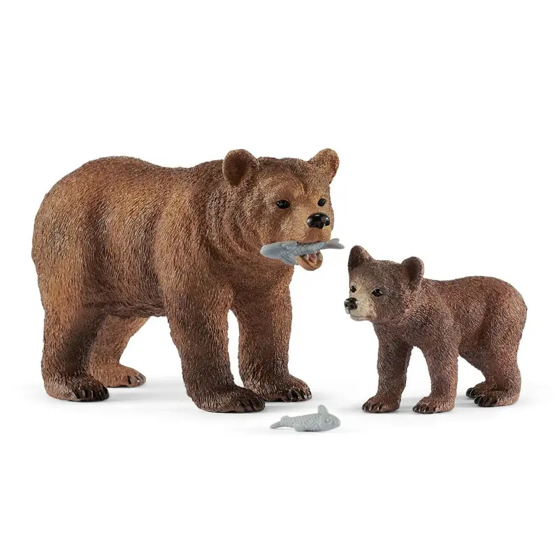 Grizzly Bear Mother With Cub 1