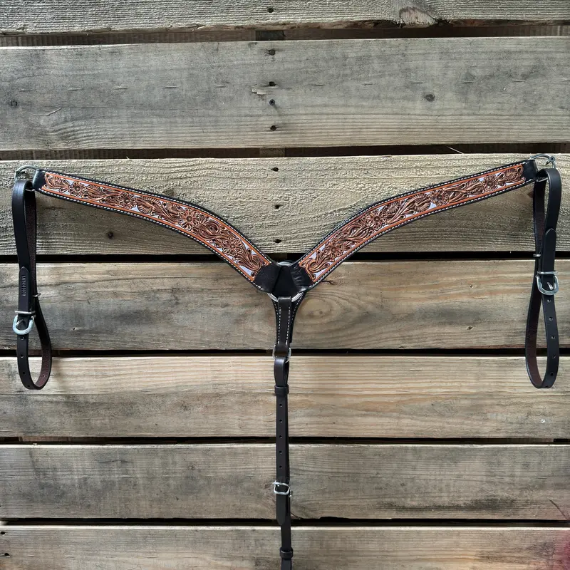 Hand Painted Floral Breastcollar #56277 1