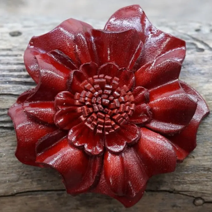 Hand Painted Leather Flowers - Carnations 2