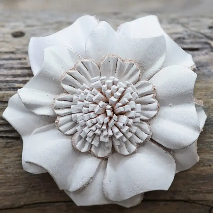 Hand Painted Leather Flowers - Carnations 3