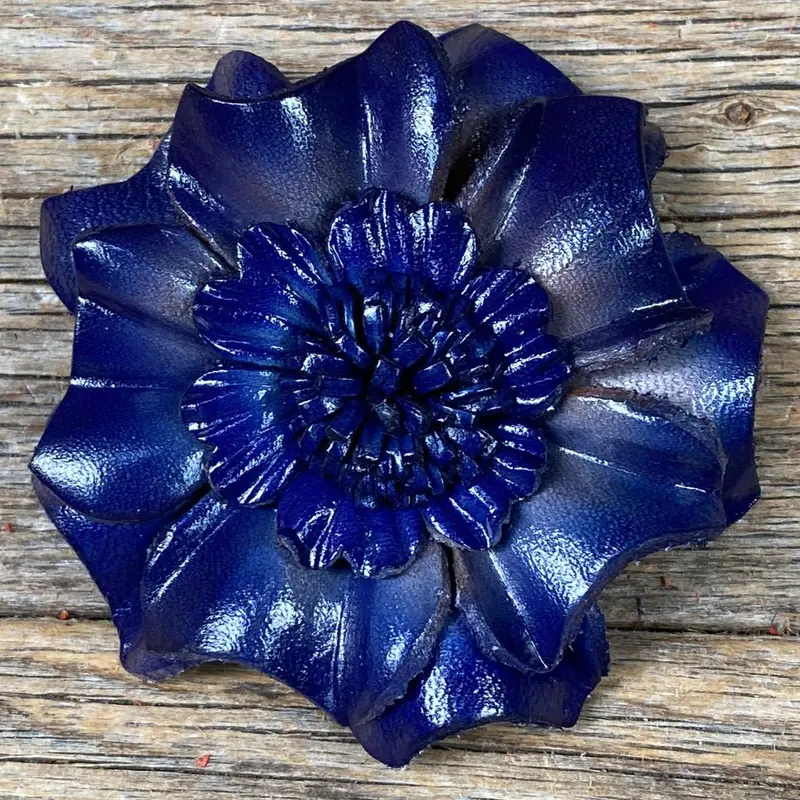Hand Painted Leather Flowers - Carnations 4