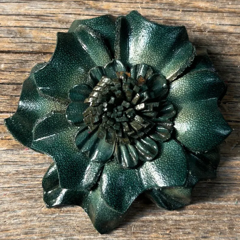 Hand Painted Leather Flowers - Carnations 8