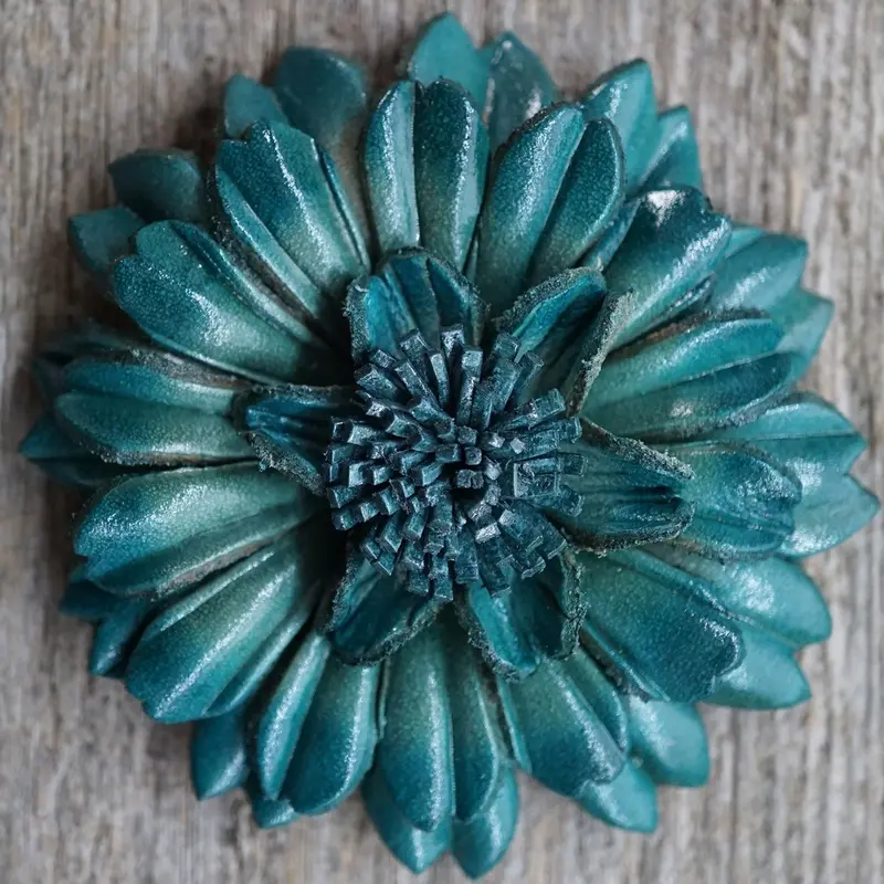 Hand Painted Leather Flowers - Daisies 2