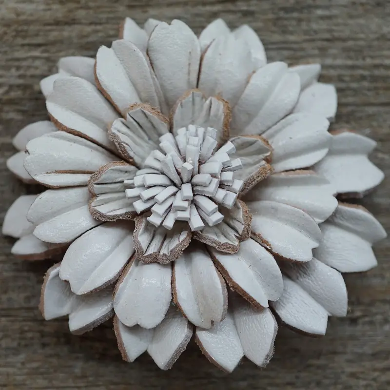 Hand Painted Leather Flowers - Daisies 3