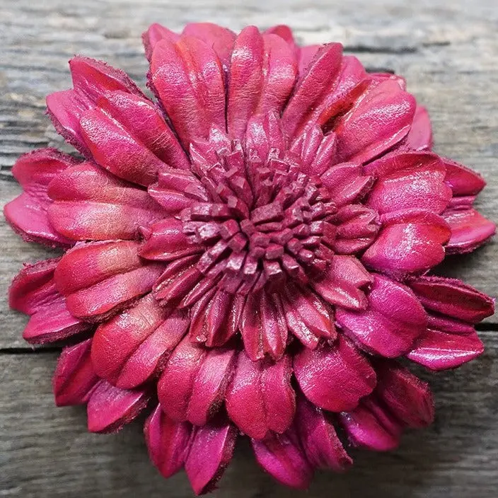 Hand Painted Leather Flowers - Daisies 5