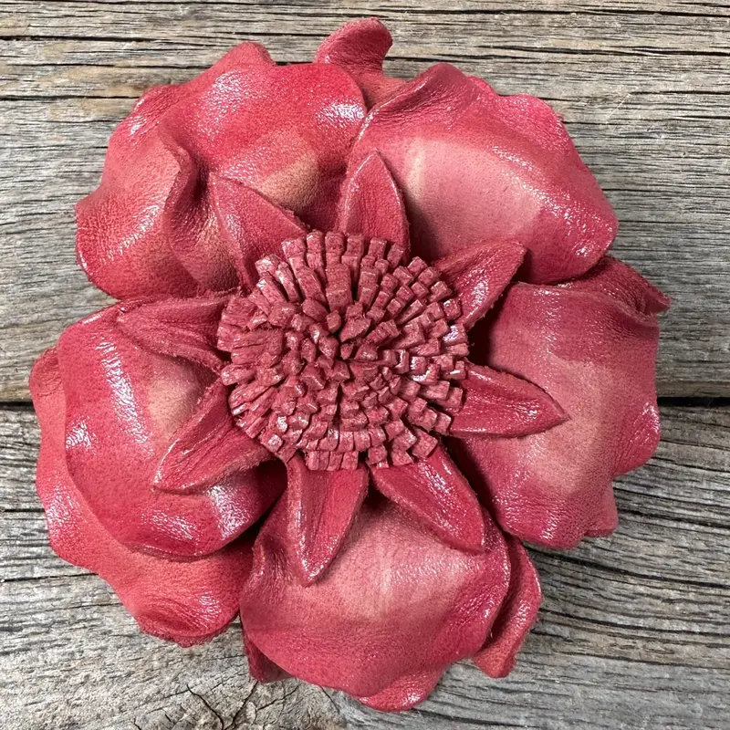 Hand Painted Leather Flowers - Gardenias 4