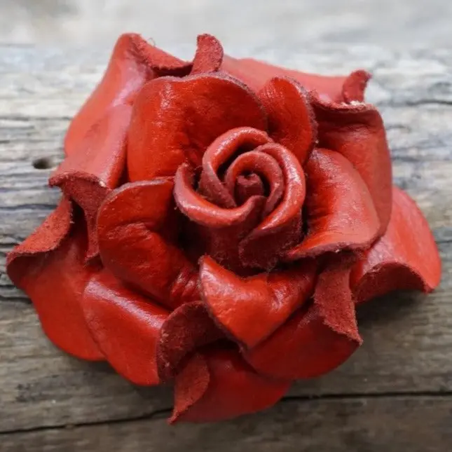 Hand Painted Leather Flowers - Roses 3
