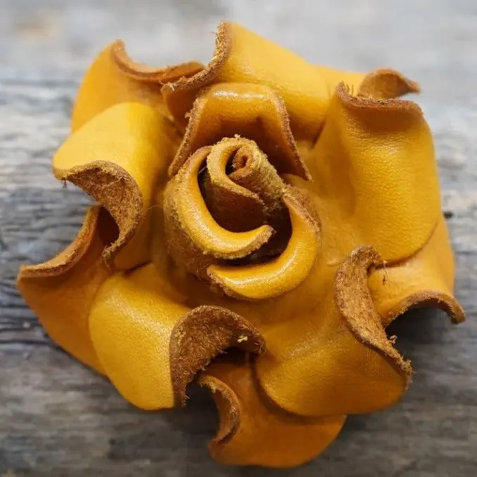 Hand Painted Leather Flowers - Roses 3