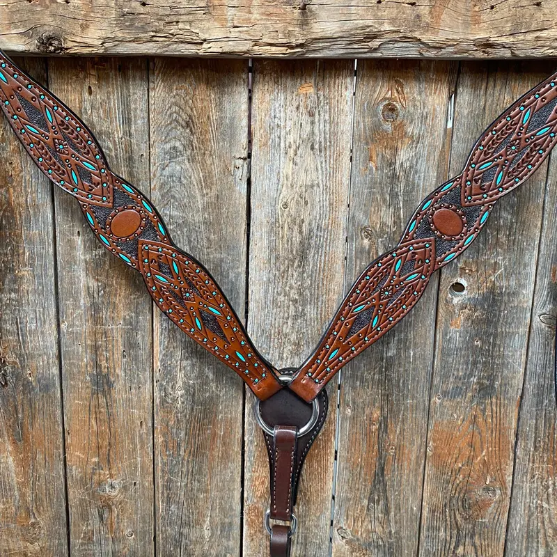 Hand Painted Two Tone Breastcollar #561983 1