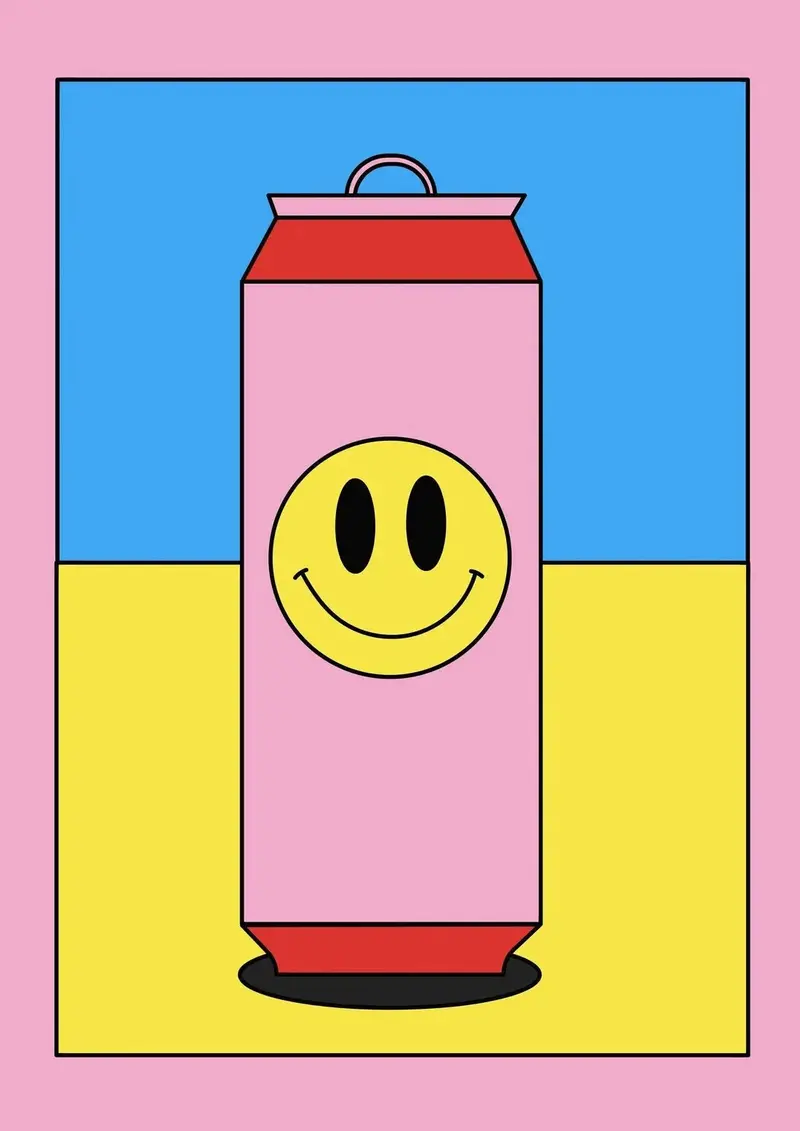 Happy Can Of Beer 2