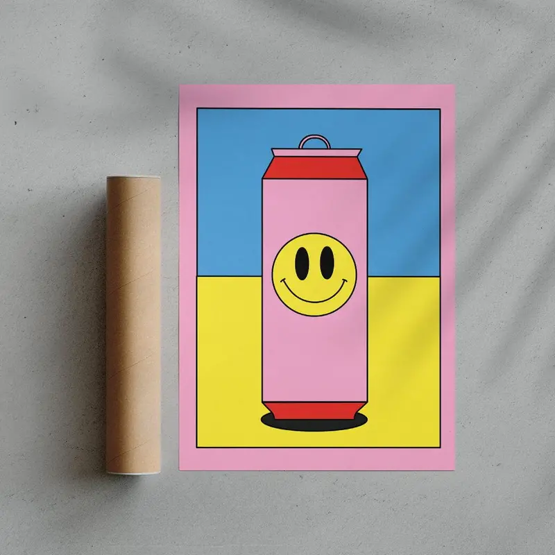 Happy Can Of Beer 6
