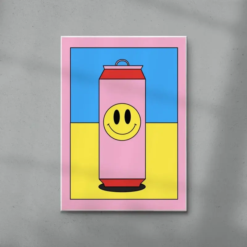Happy Can Of Beer 6