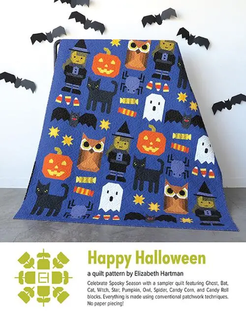 Happy Halloween Patterns By Elizabeth Hartman   #1 Stock #: Eh 077 1