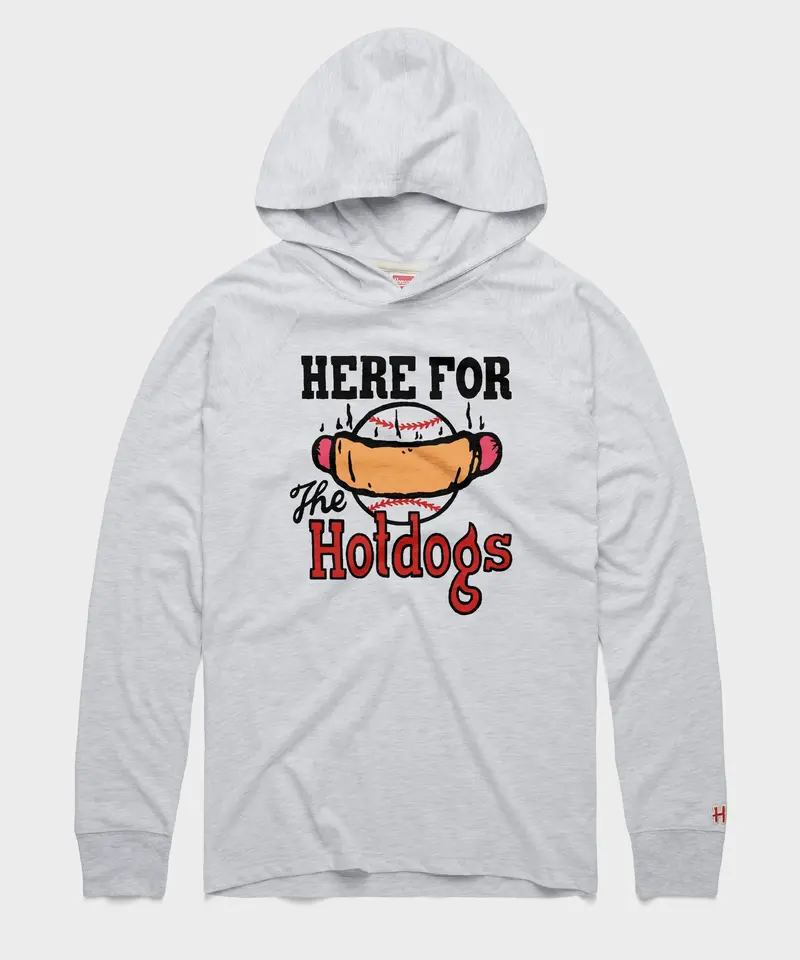 Here For The Hotdogs Lightweight Hoodie 1