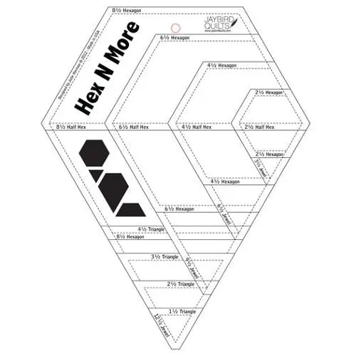 Hex N More By Jaybird Quilts (Cuts 4 Shapes In 4 Sizes) 1