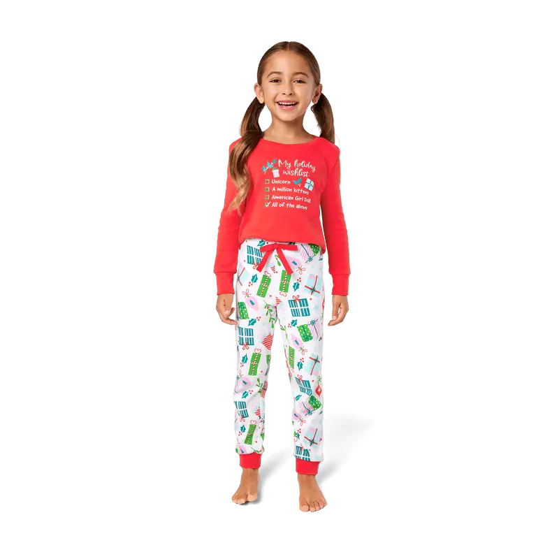 Holiday Wish List Pjs For Little Girls 1