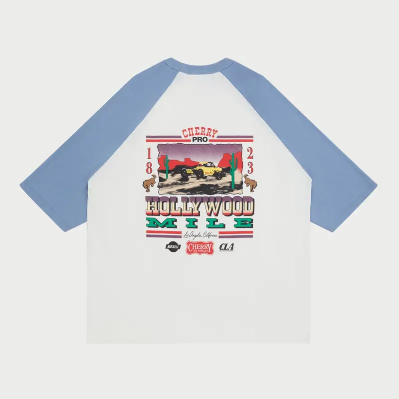 Hollywood Mile Baseball Tee 1