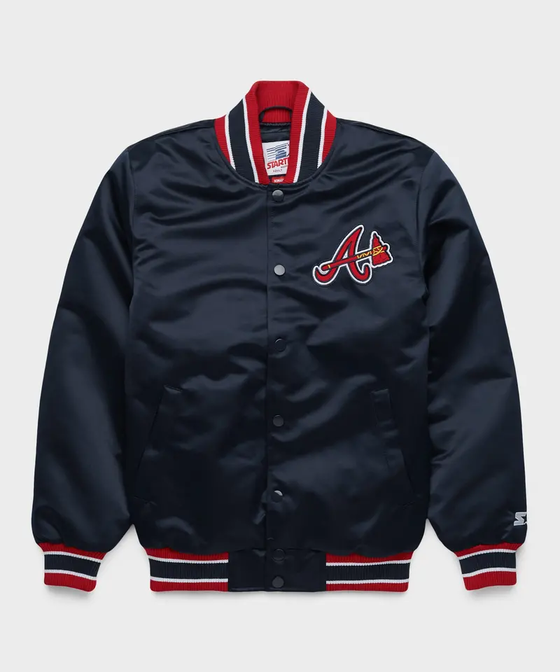 Homage X Starter Braves Heavyweight Satin Jacket 1