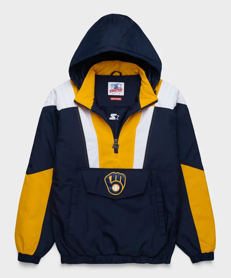 Homage X Starter Brewers Pullover Jacket 1