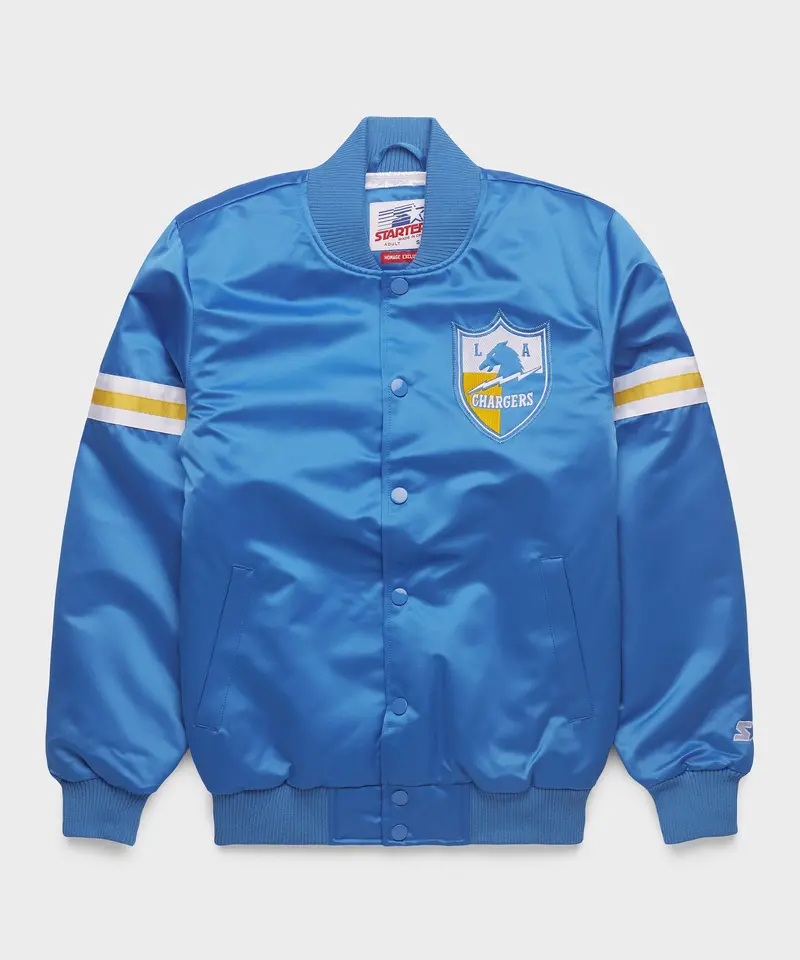 Homage X Starter Chargers Heavyweight Satin Jacket 1