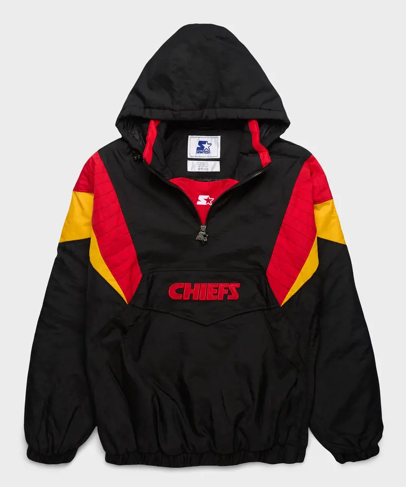 Homage X Starter Chiefs Blackout Breakaway Pullover Jacket 1