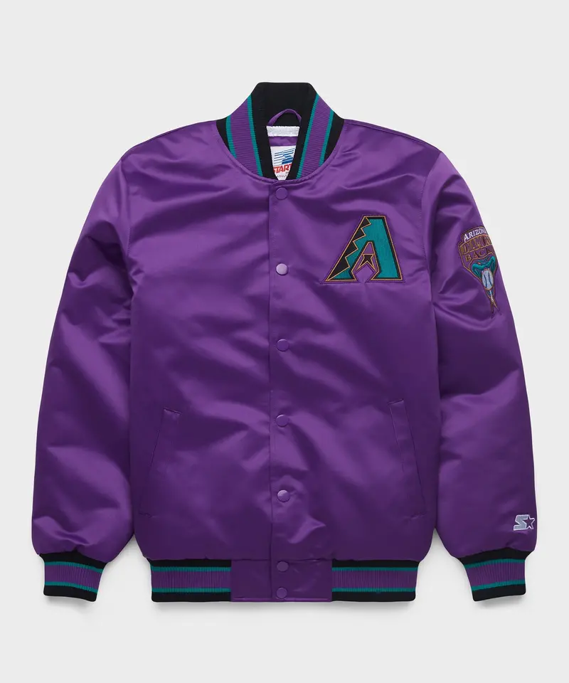 Homage X Starter Diamondbacks Heavyweight Satin Jacket 1